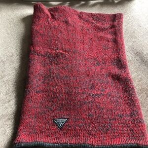 GUESS Red & Gray Scarf